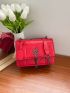 Tassel Decor Quilted Flap Square Bag