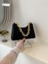 Velvet Minimalist Baguette Bag