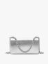 Metallic Minimalist Chain Flap Square Bag