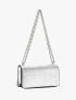 Metallic Minimalist Chain Flap Square Bag