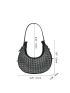 Rhinestone Decor Hobo Bag