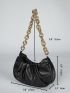 Chain Decor Ruched Bag