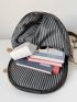 Buckle Decor Canvas Sling Bag