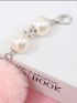 Pom Pom & Faux Pearl Decor Bag Charm Perfect Gift for the Special Woman