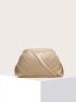 Metallic Minimalist Ruched Bag