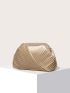 Metallic Minimalist Ruched Bag