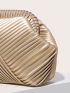 Metallic Minimalist Ruched Bag