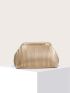 Metallic Minimalist Ruched Bag