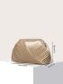 Metallic Minimalist Ruched Bag