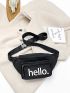 Letter Graphic Fanny Pack