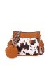 Cow Pattern Square Bag With Coin Purse