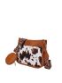 Cow Pattern Square Bag With Coin Purse