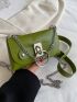 Chain & Ring Decor Belt Bag