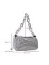 Mini Rhinestone Decor Chain Bucket Bag