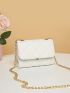 Mini Minimalist Quilted Chain Crossbody Bag