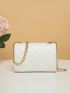 Mini Minimalist Quilted Chain Crossbody Bag