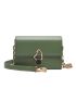 Mini Metal Lock Chain Decor Flap Square Bag