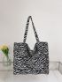 Leopard Pattern Shoulder Tote Bag