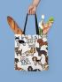 Cartoon Graphic Shopper Bag