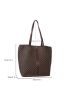 3pcs Geometric Pattern Shoulder Tote Bag Set, Best Work Bag For Women