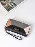 Colorblock Letter Graphic Long Wallet