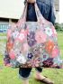 Floral Pattern Shopper Bag