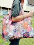 Floral Pattern Shopper Bag