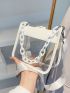 Mini Clear Contrast Binding Chain Square Bag