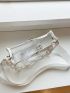 Mini Clear Contrast Binding Chain Square Bag