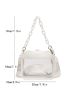 Mini Clear Contrast Binding Chain Square Bag