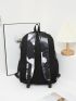 3pcs Brush Pattern Functional Backpack Set