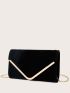 Metal Edge Flap Chain Clutch Bag