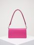 Neon Pink Flap Square Bag