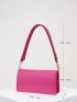 Neon Pink Flap Square Bag