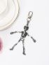 Skeleton Decor Bag Charm Halloween Keychain Cartoon Key Ring Cute Bag Accessory Car Pendant