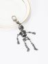 Skeleton Decor Bag Charm Halloween Keychain Cartoon Key Ring Cute Bag Accessory Car Pendant