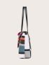 Twilly Scarf Decor Plaid Tote Bag