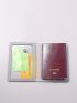 Metallic Plane & Letter Graphic Passport Case