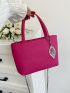 Mini Neon Pink Square Bag With Bag Charm