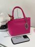 Mini Neon Pink Square Bag With Bag Charm