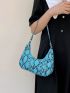 Snakeskin Embossed Hobo Bag