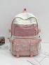 Large Capacity Colorblock Functional Backpack