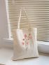 Floral Pattern Shopper Bag