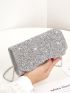 Rhinestone Chain Square Bag