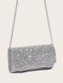 Rhinestone Chain Square Bag