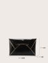 Metal Decor Contrast Binding Square Bag