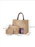 3pcs Double Handle Shopper Bag Set