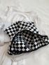 Checkered Pattern Crochet Bag