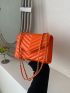 Mini Chevron Flap Square Bag