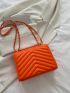 Mini Chevron Flap Square Bag